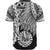 Tahiti Polynesian Baseball Shirt - Tribal Wave Tattoo White - Polynesian Pride