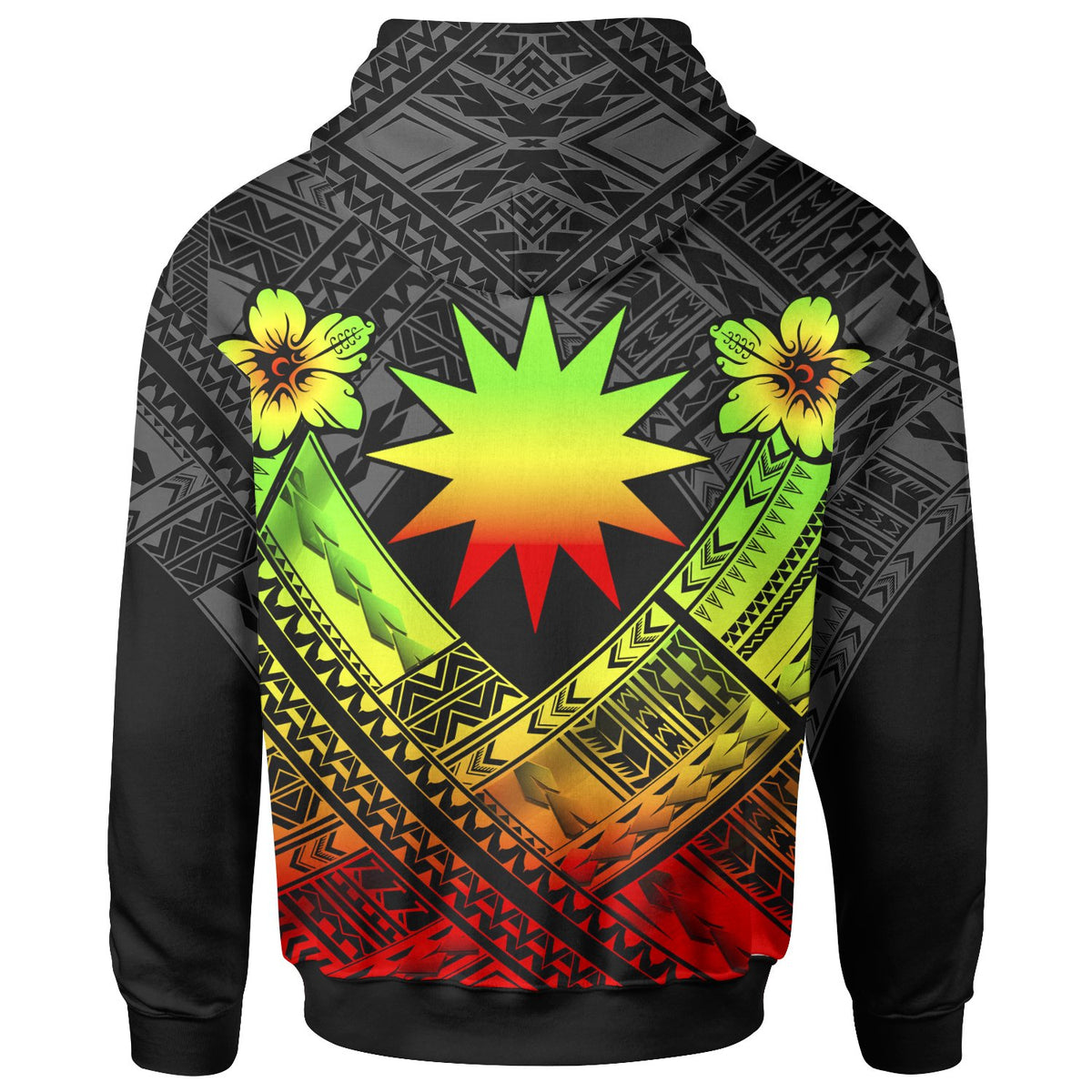 Nauru Polynesian Hoodie Nauru Reggae Seal Camisole Hibiscus Style - Polynesian Pride