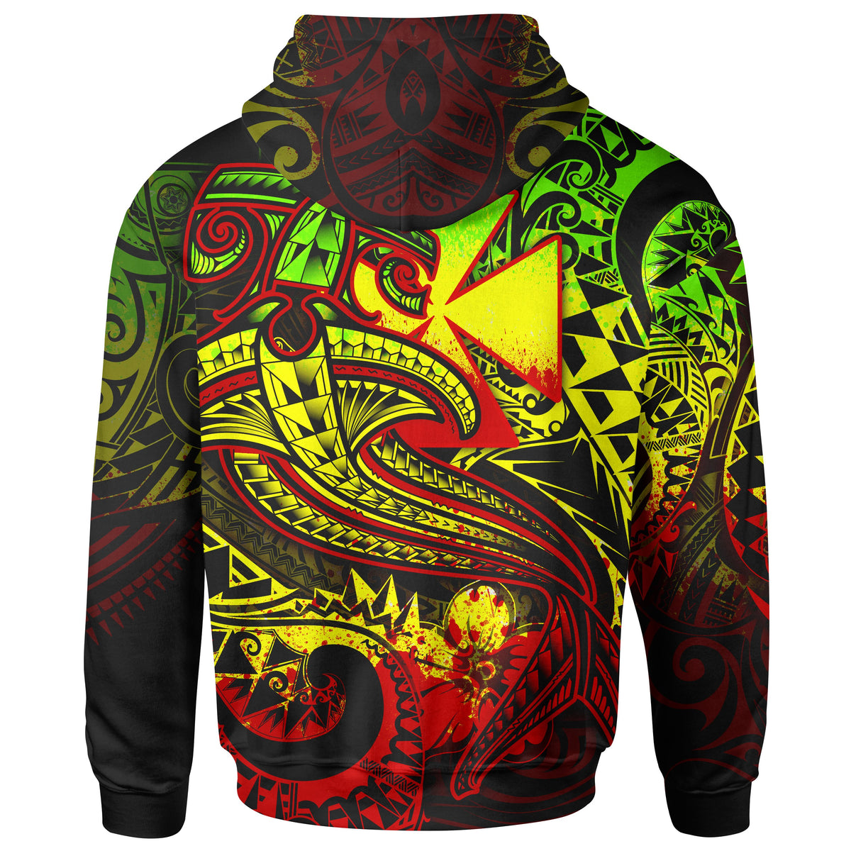 Polynesian Wallisnd Futuna Hoodie Reggae Shark Polynesian Tattoo - Polynesian Pride