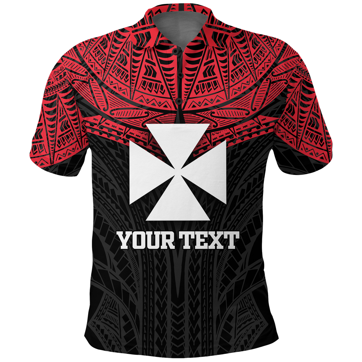Custom Wallis and Futuna Pride Polo Shirt LT12 Unisex Red - Polynesian Pride
