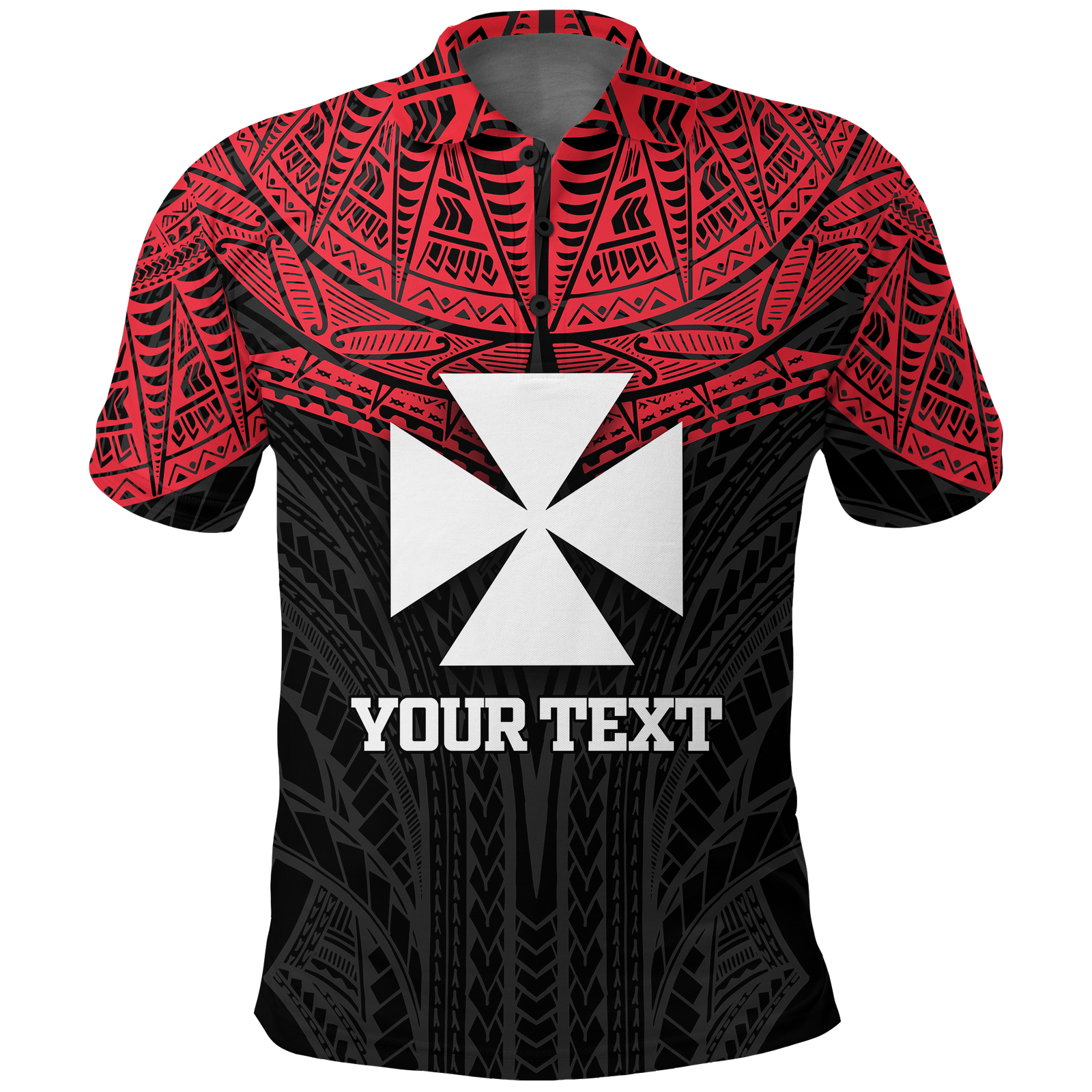 Custom Wallis and Futuna Pride Polo Shirt LT12 Unisex Red - Polynesian Pride