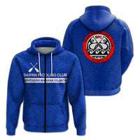 Saipan Paddling Club Spc Zip up Hoodie LT12 Unisex Blue - Polynesian Pride