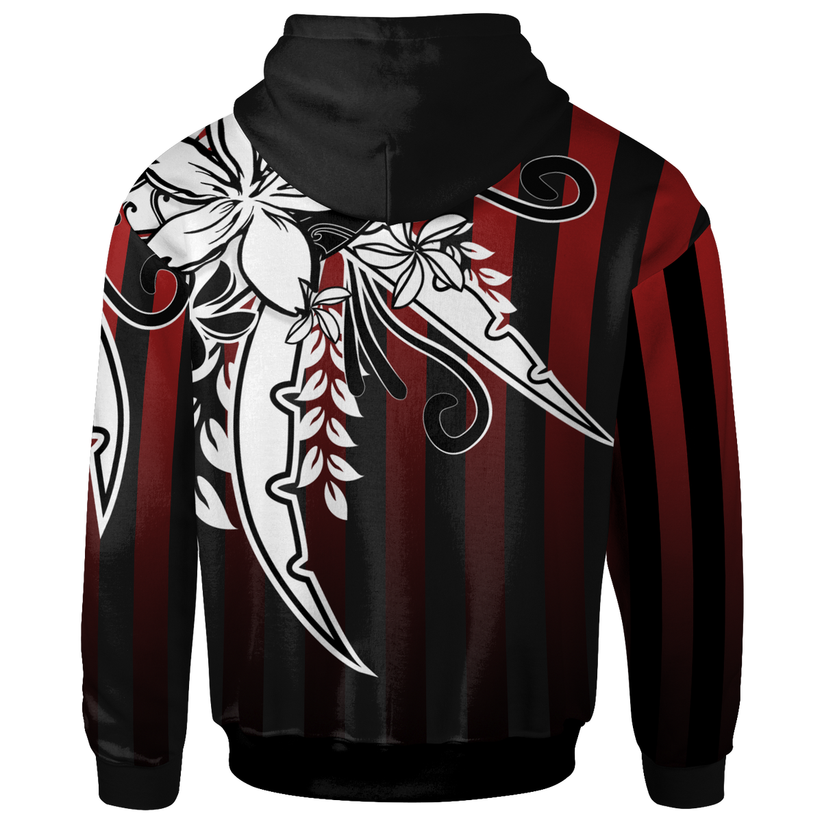 Polynesian Special Hoodie Brilliant Flower In Stripe Style - Polynesian Pride