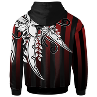 Polynesian Special Zip Hoodie Brilliant Flower In Stripe Style - Polynesian Pride