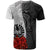 Tahiti Polynesian Custom T Shirt Coat of Arm With Hibiscus White - Polynesian Pride