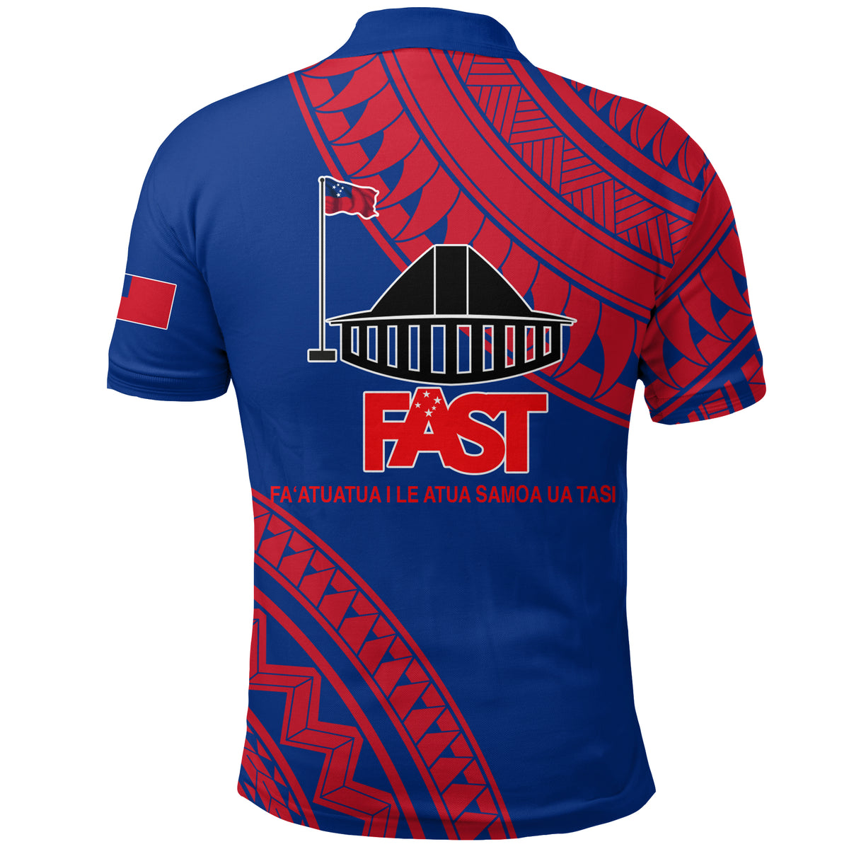 F.A.S.T Samoa Polo Shirt Samoan Pattern LT12 - Polynesian Pride