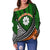 Kwajalein Atoll Tribal Pattern Women Off Shoulder Sweater - LT12 - Polynesian Pride