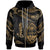 Guam Polynesian Zip Hoodie Polynesian Tattoo Gold Version Unisex Gold - Polynesian Pride