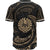 Tahiti Polynesian Baseball Shirt - Gold Tribal Wave - Polynesian Pride