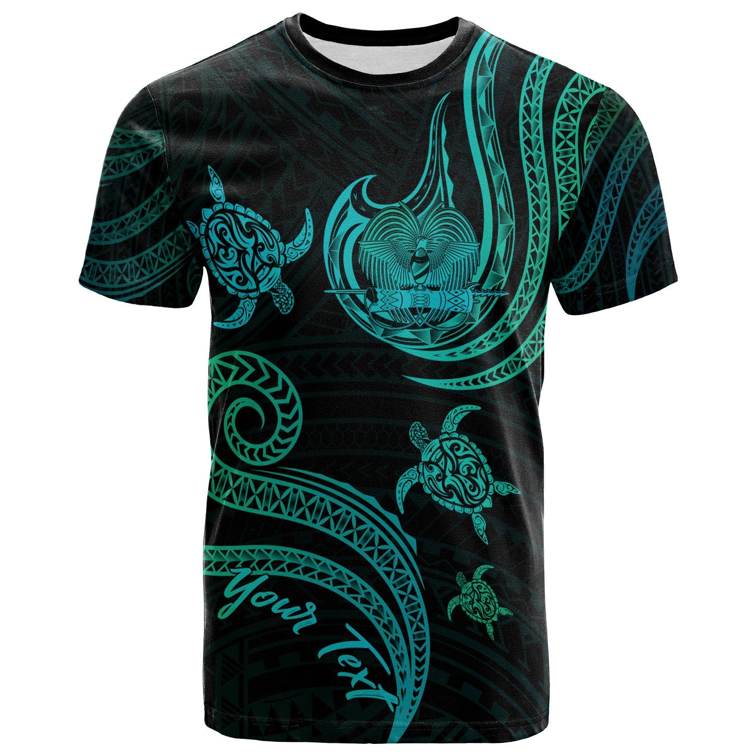 Papua New Guinea Custom T Shirt Polynesian Turtle With Pattern Unisex Art - Polynesian Pride