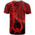 Pohnpei Micronesia Custom T Shirt Tribal Wave Tattoo Red - Polynesian Pride