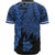 New Caledonia Polynesian Baseball Shirt - Tribal Wave Tattoo Blue - Polynesian Pride