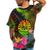Tahiti Polynesian Custom T Shirt Hibiscus and Banana Leaves - Polynesian Pride