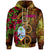 Guam Polynesian Zip up Hoodie Hibiscus Vintage - Polynesian Pride