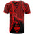 Guam Polynesian T Shirt Tribal Wave Tattoo Red - Polynesian Pride