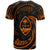 Guam Polynesian Custom T Shirt Orange Tribal Wave - Polynesian Pride