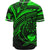 Pohnpei Baseball Shirt - Green Color Cross Style - Polynesian Pride