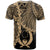 Pohnpei Micronesia T Shirt Tribal Wave Tattoo Gold - Polynesian Pride