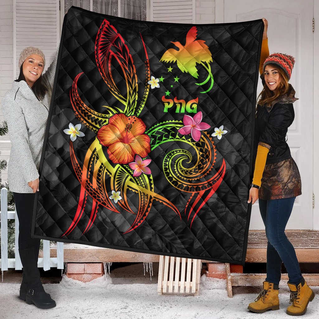 Papua New Guinea Polynesian Premium Quilt - Legend of Papua New Guinea (Reggae) - Polynesian Pride
