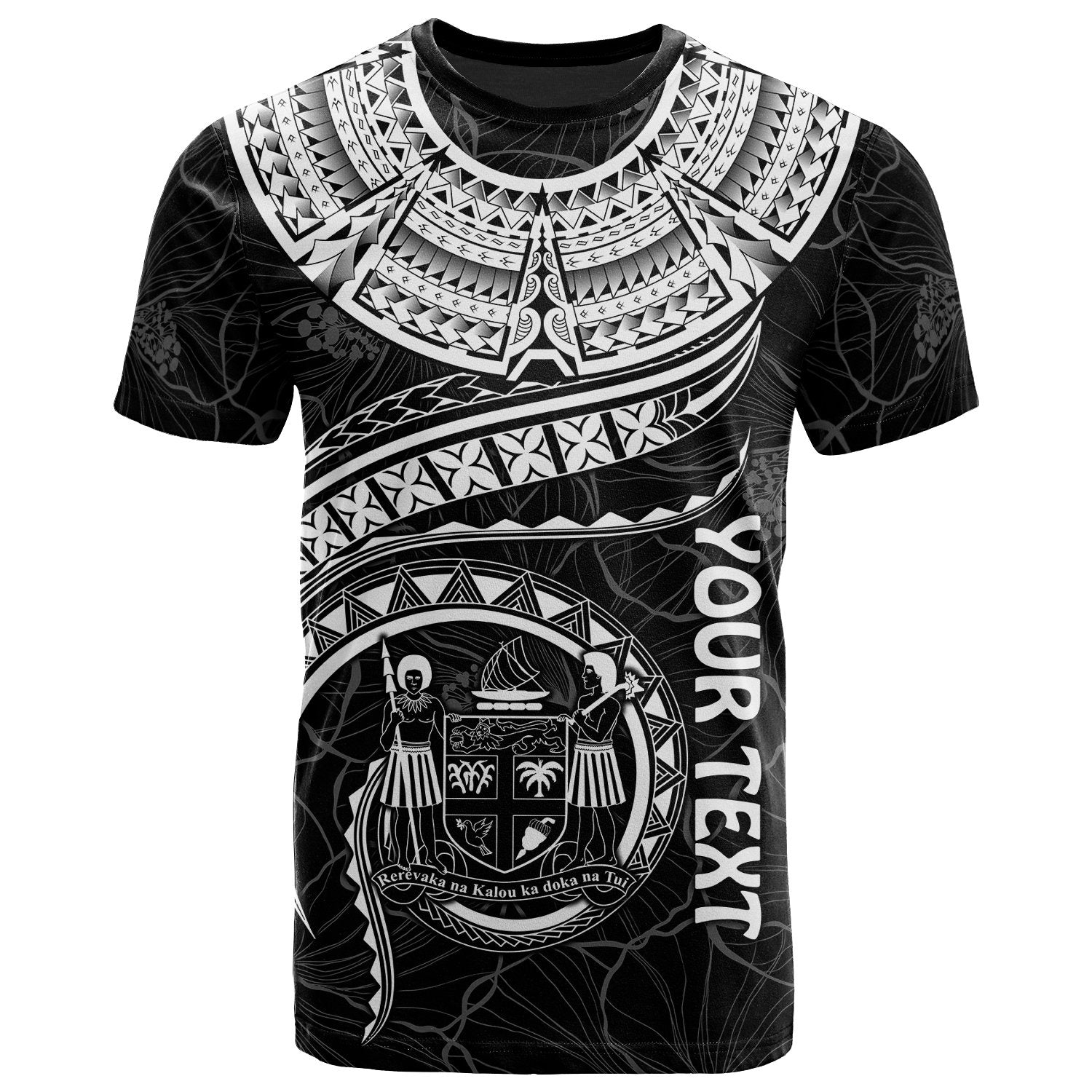 Fiji Polynesian Custom T Shirt Fijian Waves (White) Unisex White - Polynesian Pride