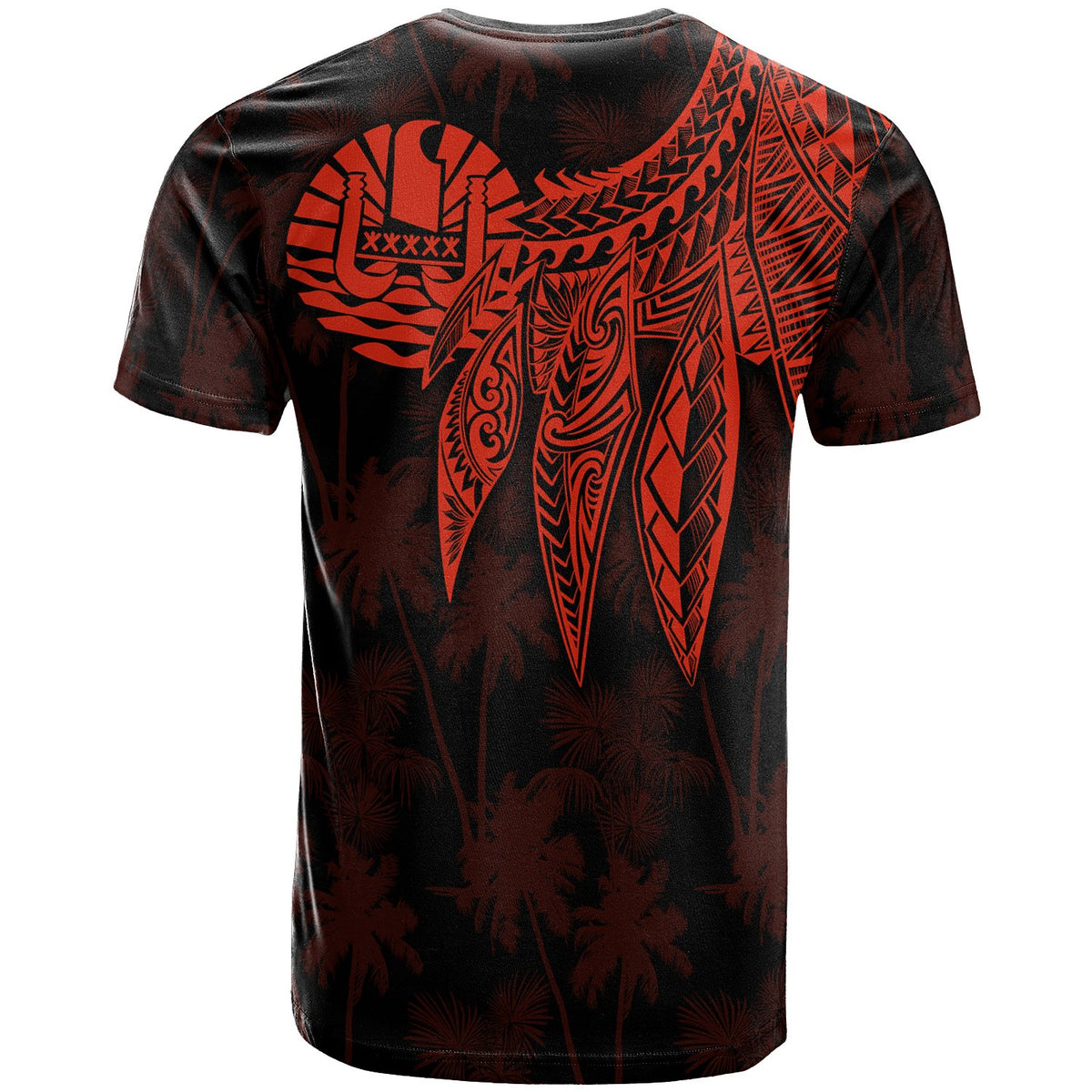 Tahiti T Shirt Polynesian Wings (Red) - Polynesian Pride
