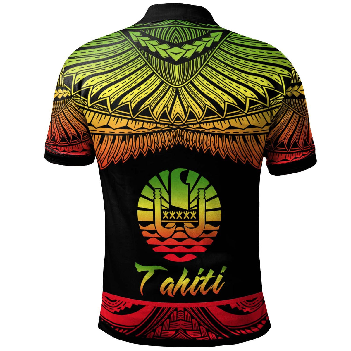 Tahiti Custom Polo Shirt Polynesian Tattoo Reggae Version - Polynesian Pride