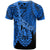 Tahiti Polynesian T Shirt Tribal Wave Tattoo Blue - Polynesian Pride