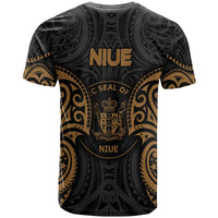 Niue Polynesian Custom T Shirt Niue Spirit Gold - Polynesian Pride