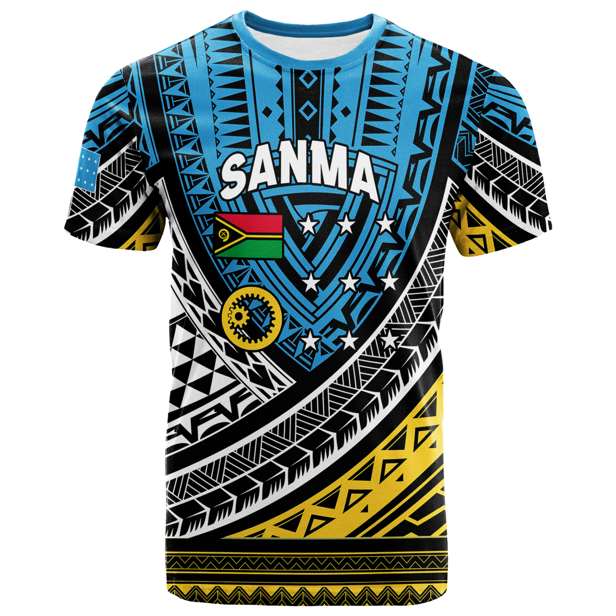 Custom Vanuatu Sanma Province Tribal Pattern T Shirt LT12 - Polynesian Pride