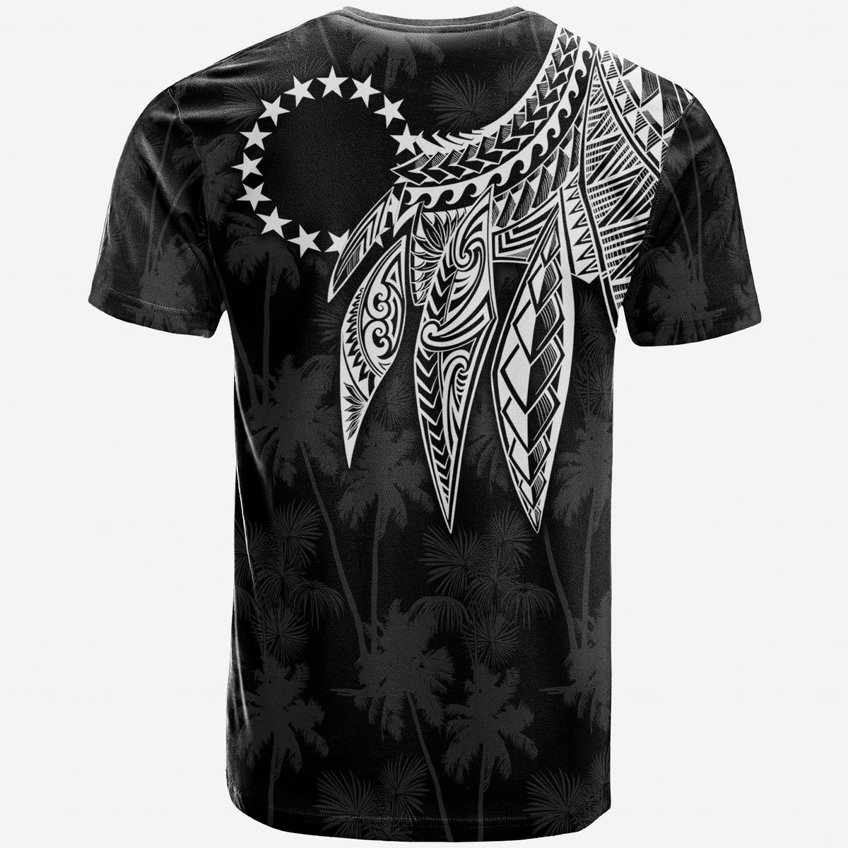 Cook Islands Custom T Shirt Polynesian Wings (White) - Polynesian Pride