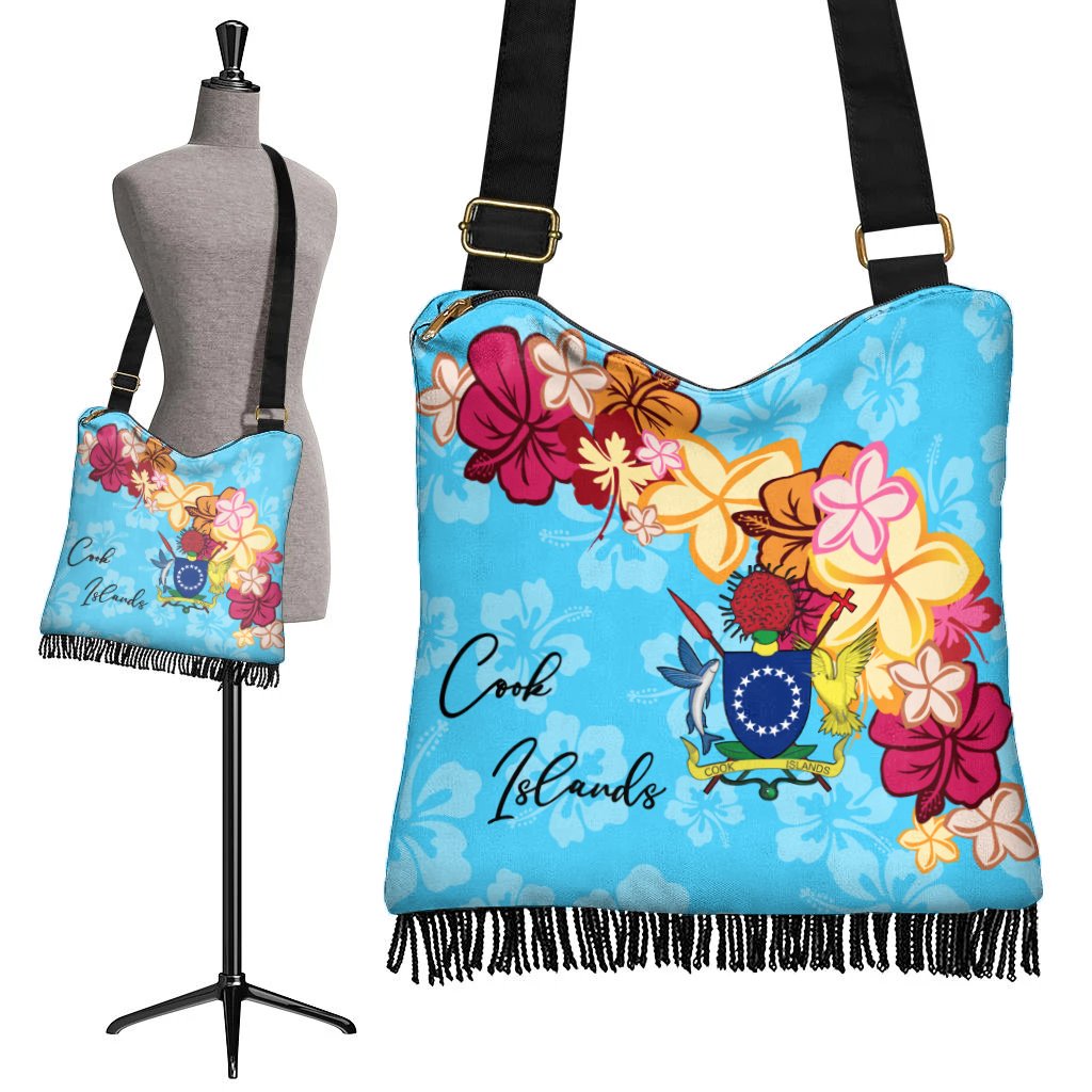 Cook Islands Boho Handbag - Tropical Style One Size Boho Handbag Blue - Polynesian Pride