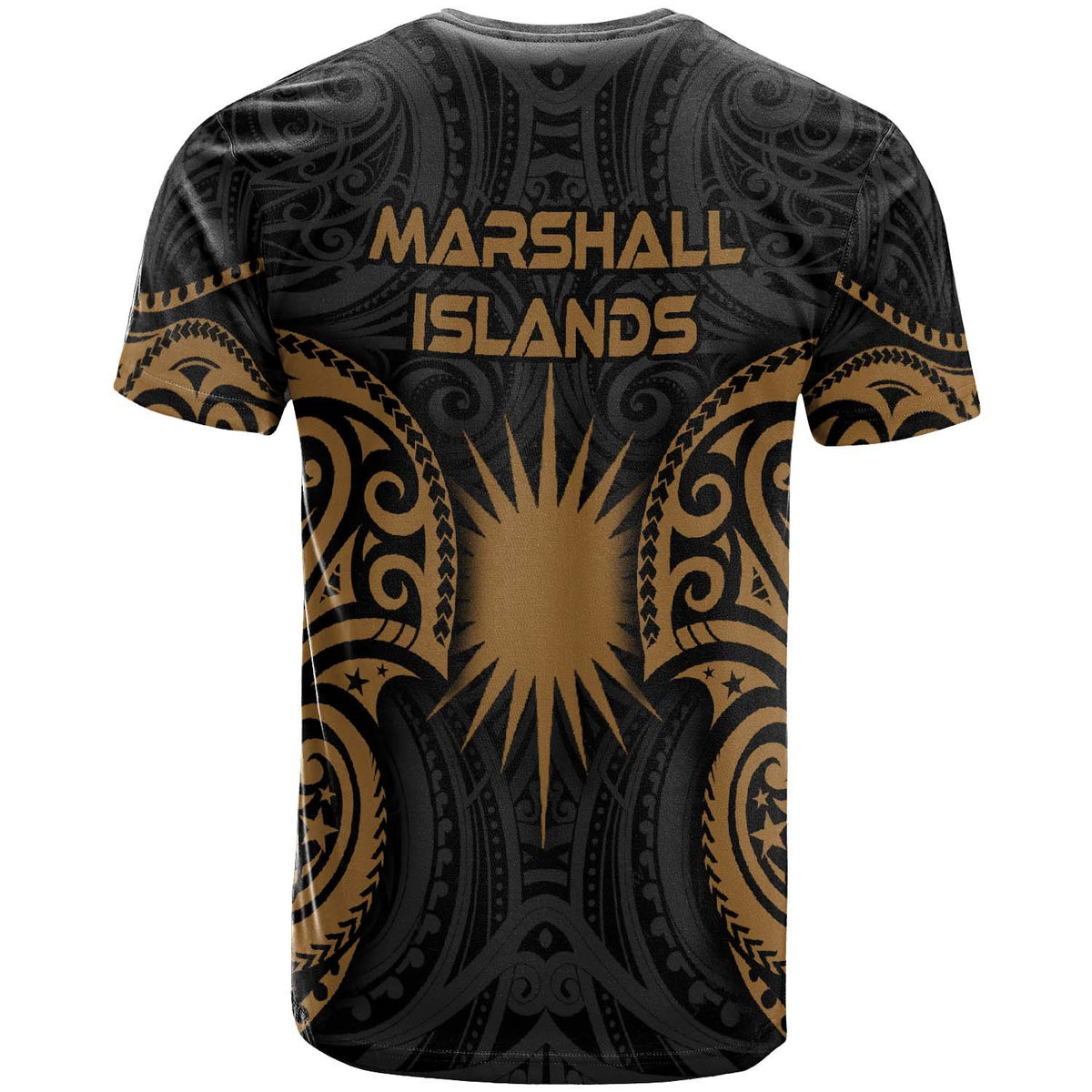 Marshall Islands Polynesian T Shirt Marshall Islands Spirit Gold - Polynesian Pride