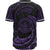 Palau Polynesian Custom Personalised Baseball Shirt - Purple Tribal Wave - Polynesian Pride
