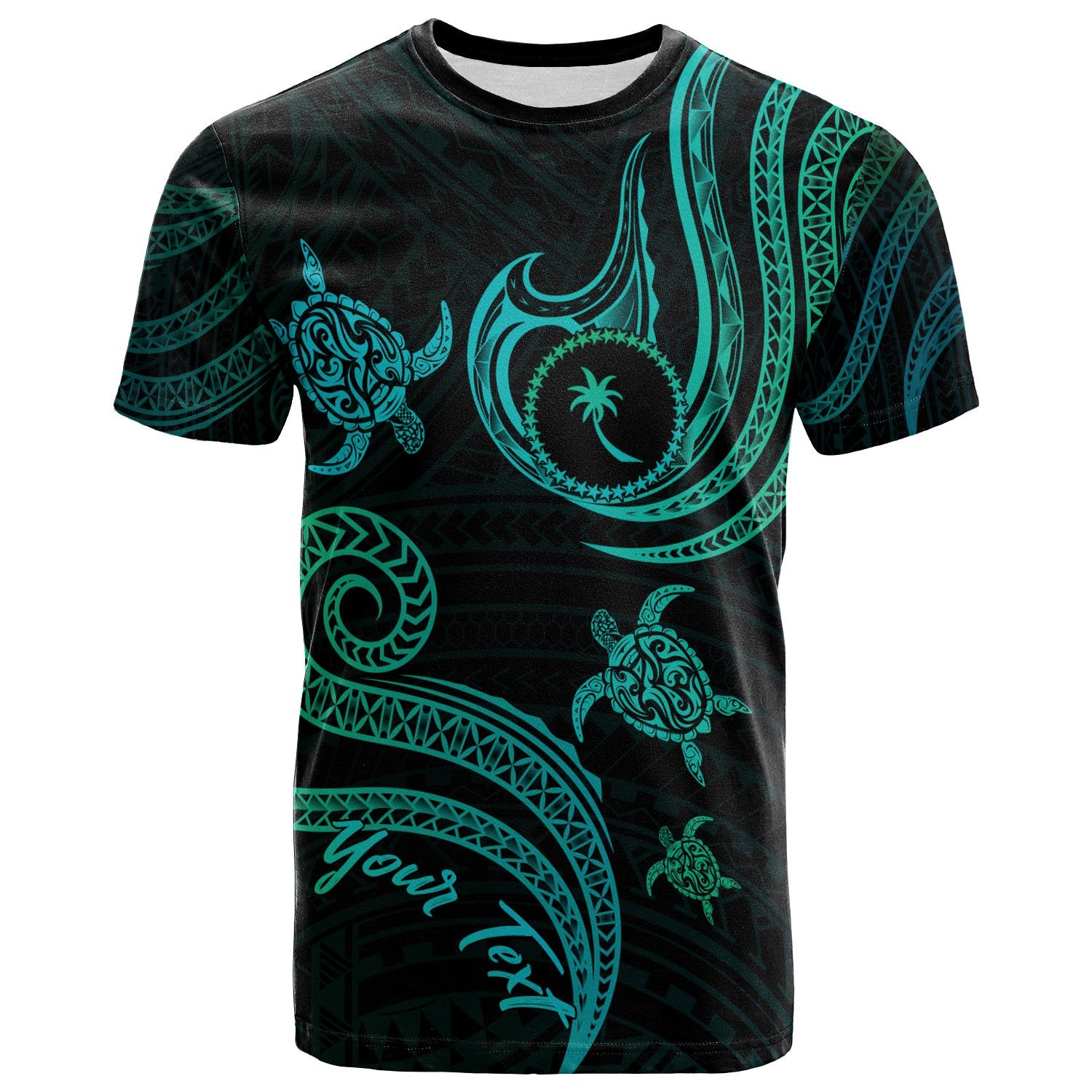 Chuuk Custom T Shirt Polynesian Turtle With Pattern Unisex Art - Polynesian Pride