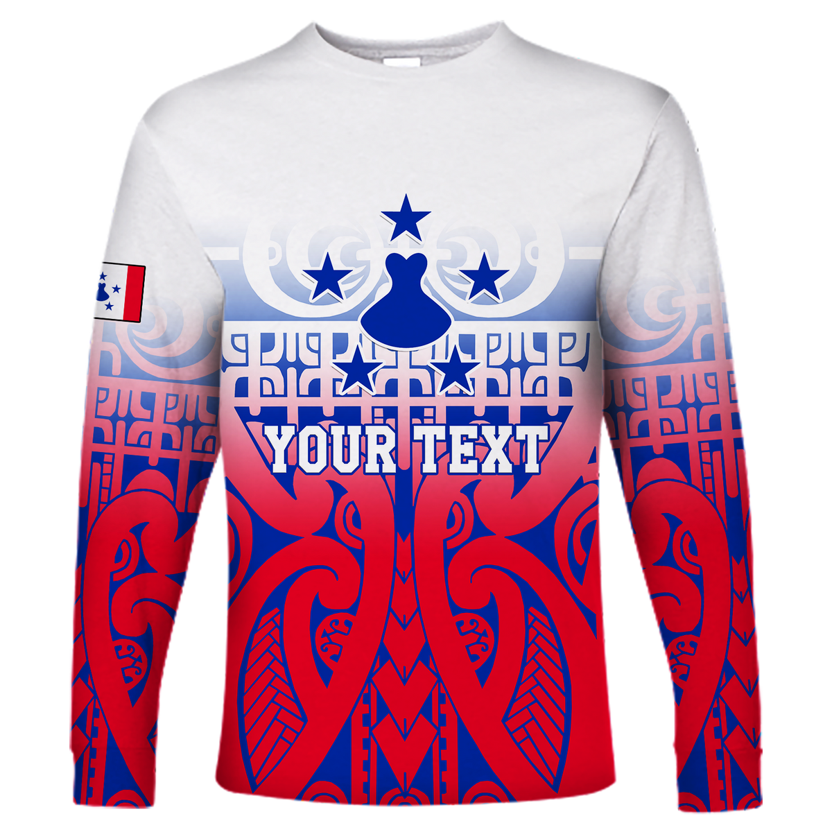 (Custom Personalised) Austral Islands Tribal Long Sleeve Shirt - LT12 Unisex Red - Polynesian Pride