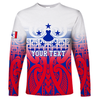 (Custom Personalised) Austral Islands Tribal Long Sleeve Shirt - LT12 Unisex Red - Polynesian Pride