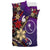 Chuuk Bedding Set - Tribal Flower With Special Turtles Purple Color - Polynesian Pride
