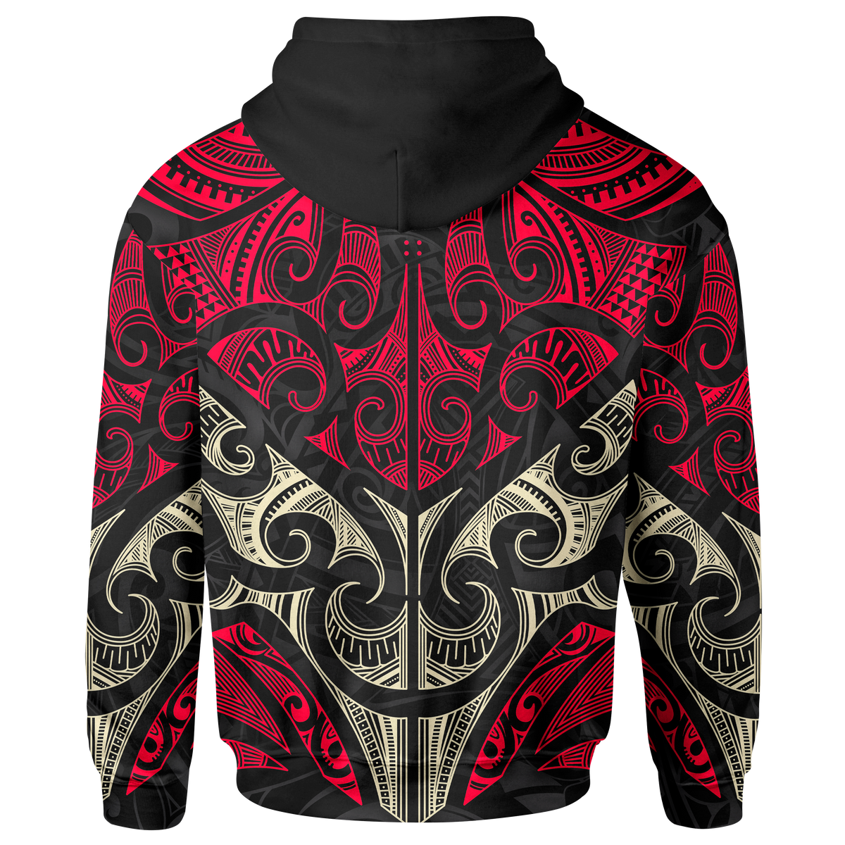 Maori ll Over Hoodie Polynesian Patterns Style Hoodie - Polynesian Pride