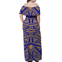 Hawaii Castle High School Tattoo Tribal Off Shoulder Dress - LT12 - Polynesian Pride
