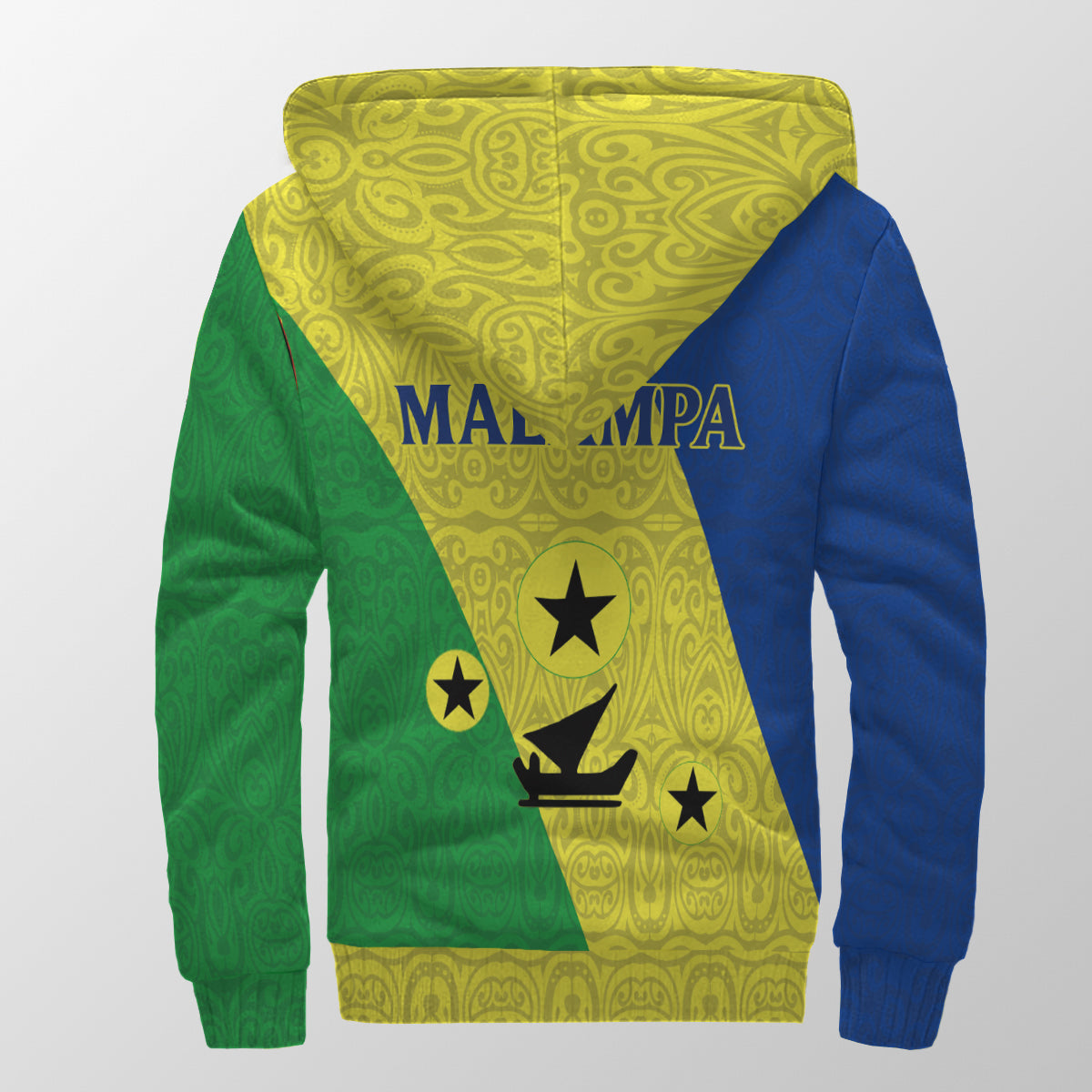 Vanuatu Malampa Province Sherpa Hoodie - Flag Style - LT12 - Polynesian Pride
