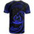 Vanuatu Polynesian All Over T Shirt Blue Tribal Wave - Polynesian Pride