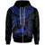 Tokelau Polynesian Zip up Hoodie Tokelau Waves (Blue) Unisex Blue - Polynesian Pride