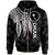 Chuuk Zip up Hoodie Polynesian Wings (White) Unisex Blue - Polynesian Pride