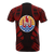 Tahiti T Shirt Tahiti FLag Polynesian Tattoo Red Style - Polynesian Pride