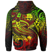 FSM Zip up Hoodie Reggae Shark Polynesian Tattoo - Polynesian Pride
