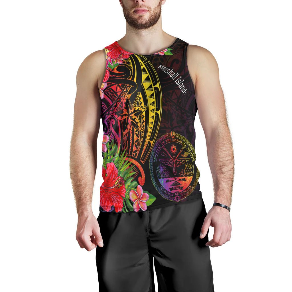 Marshall Islands Men's Tank Top - Tropical Hippie Style - Polynesian Pride