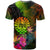 Tahiti Polynesian Custom T Shirt Hibiscus and Banana Leaves - Polynesian Pride