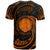 Northern Mariana Islands Polynesian Custom T Shirt Orange Tribal Wave - Polynesian Pride