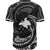 Papua New Guinea Polynesian Custom Personalised Baseball Shirt - White Tribal Wave - Polynesian Pride