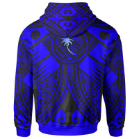 Chuuk Hoodie Blue Seal with Polynesian Tattoo - Polynesian Pride
